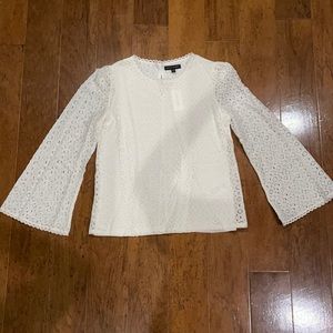 White Banana Republic Lace Blouse